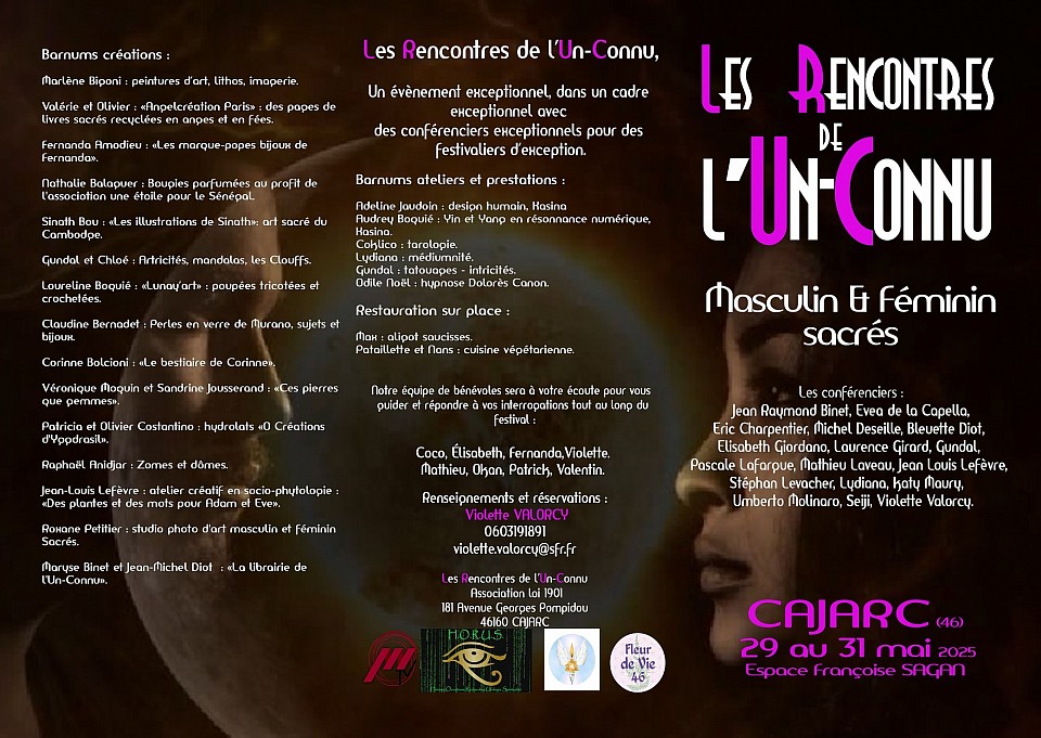 programme festival rencontre de l'un-connu 2025 recto